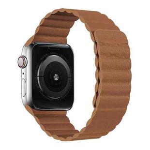 Two Loop Magnetic Watch Band For Apple Watch Series 7 41mm / 6 & SE & 5 & 4 40mm / 3 & 2 & 1 38mm(Brown)