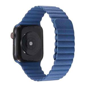 Two Loop Magnetic Watch Band For Apple Watch Ultra 49mm&Watch Ultra 2 49mm / Series 9&8&7 45mm / SE 3&SE 2&6&SE&5&4 44mm / 3&2&1 42mm (Midnight Blue)