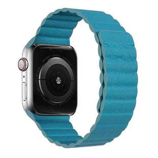 Two Loop Magnetic Watch Band For Apple Watch Series 7 45mm / 6 & SE & 5 & 4 44mm / 3 & 2 & 1 42mm(Cape Blue)