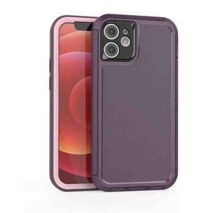 For iPhone 12 360 All-inclusive Shockproof Precise Hole PC + TPU Protective Case(Purple)