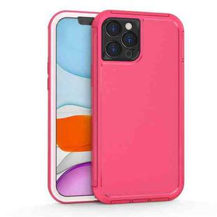 For iPhone 12 Pro Max 360 All-inclusive Shockproof Precise Hole PC + TPU Protective Case(Rose Red)