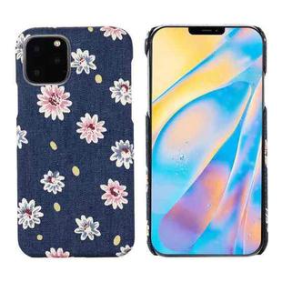 PC + Denim Texture Printing Protective Case For iPhone 11 Pro Max(Pink Peach Blossom)