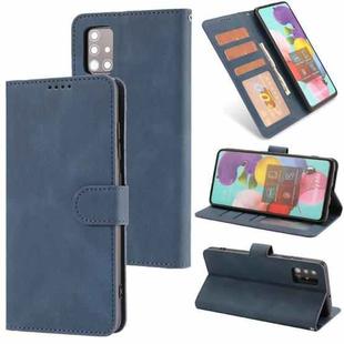 For Samsung Galaxy A51 Fantasy Classic Skin-feel Calfskin Texture Magnetic Buckle Horizontal Flip PU Leather Case with Holder & Card Slot & Wallet(Blue)
