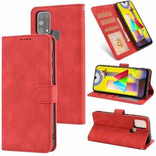 For Samsung Galaxy M31 Fantasy Classic Skin-feel Calfskin Texture Magnetic Buckle Horizontal Flip PU Leather Case with Holder & Card Slot & Wallet(Red)