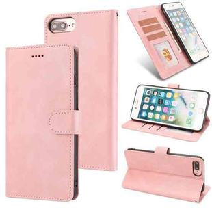 Fantasy Classic Skin-feel Calfskin Texture Magnetic Buckle Horizontal Flip PU Leather Case with Holder & Card Slot & Wallet For iPhone 8 Plus / 7 Plus(Rose Gold)