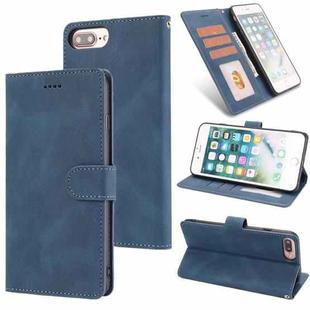 Fantasy Classic Skin-feel Calfskin Texture Magnetic Buckle Horizontal Flip PU Leather Case with Holder & Card Slot & Wallet For iPhone 8 Plus / 7 Plus(Blue)