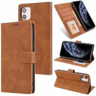 For iPhone 11 Fantasy Classic Skin-feel Calfskin Texture Magnetic Buckle Horizontal Flip PU Leather Case with Holder & Card Slot & Wallet (Brown)