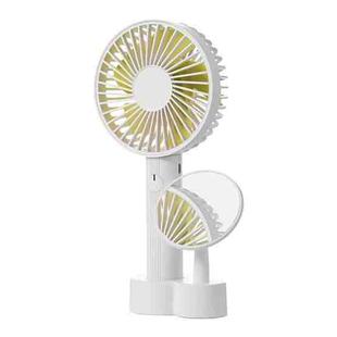 P8 Detachable Handheld Charging Fan with Makeup Mirror (White)