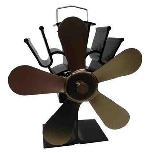 YL602 5-Blade High Temperature Metal Heat Powered Fireplace Stove Fan (Bronze)