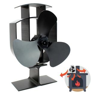 3-Blade Aluminum Heat Powered Fireplace Stove Fan