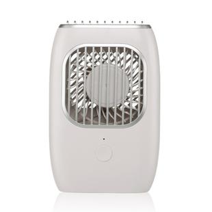 D302 4W USB Interface 3-speed Control Rechargeable Hanging Neck Type Portable Handheld Fan (White)
