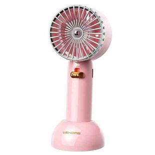 WK WT-F22 Retro Portable Handheld Electric Fan (Pink)