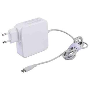 87W USB-C / Type-C Power Adapter Portable Charger with 1.8m Charging Cable, EU Plug(White)