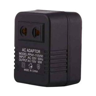 220V to 110V 50W AC Power Socket Adapter,  EU/US Plug to US Plug