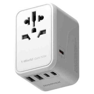 MOMAX 1-World UA8 PD 65W Fast Charger Power Adapter(White)