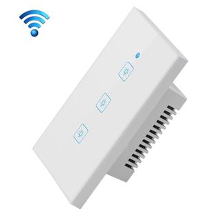 WS-US-03 EWeLink APP & Touch Control 2A 3 Gangs Tempered Glass Panel Smart Wall Switch, AC 90V-250V, US Plug