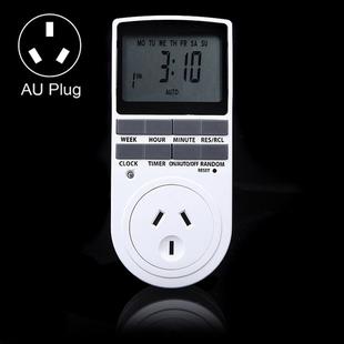 AC 240V Smart Home Plug-in Programmable LCD Display Clock Summer Time Function 12/24 Hours Changeable Timer Switch Socket, AU Plug