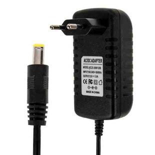 EU Plug AC 100-240V to DC 12V 5A Power Adapter, Tips: 5.5 x 2.1mm, Cable Length: about 1.2m (Black)