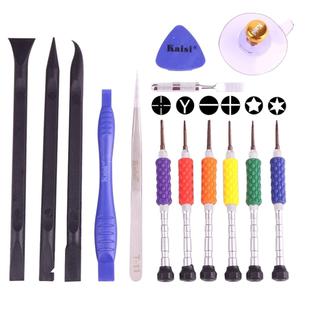 K-T3601 14 in 1 (6 x Screwdriver + 1 x Tweezers + 1 x Stainless Steel Spudger + 1 x Anti-static Spudger + 3 x 146 Spudger + 1 x Suction Sucker + 1 x Triangle Opener) Profession Multi-purpose Opening Tool Set for iPhone, Samsung, Xiaomi and More Phones