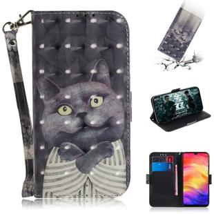 3D Coloured Drawing Horizontal Flip Leather Case with Holder & Card Slots & Wallet For Huawei P30 Lite(Embrace Cat)