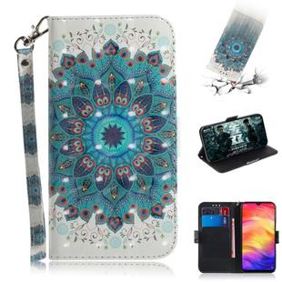 3D Coloured Drawing Horizontal Flip Leather Case with Holder & Card Slots & Wallet For Huawei Mate 20 X(Peacock Wreath)