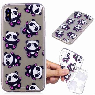 For iPhone X / XS Painted TPU Protective Case(Hug Bear Pattern)
