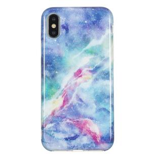 For iPhone X / XS TPU Protective Case(Blue Star)