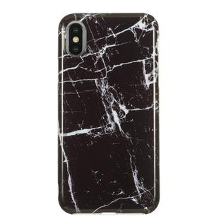 For iPhone X / XS TPU Protective Case(Black Marble)
