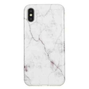 For iPhone X / XS TPU Protective Case(White Marble)