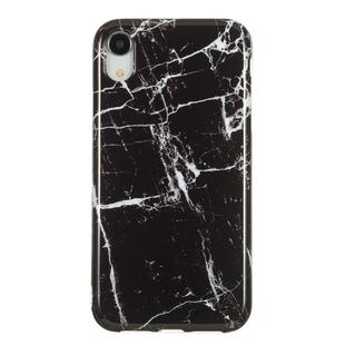 For iPhone XR TPU Protective Case(Black Marble)