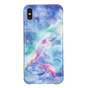 For iPhone XS Max TPU Protective Case(Blue Star)