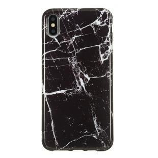 For iPhone XS Max TPU Protective Case(Black Marble)