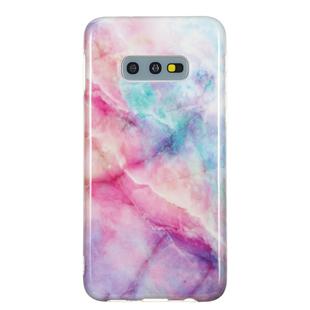 TPU Protective Case For Galaxy S10e(Pink Green Marble)
