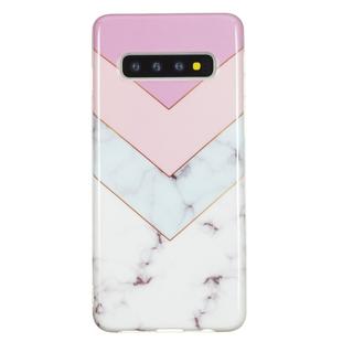 TPU Protective Case For Galaxy S10(Stitching Tricolor )