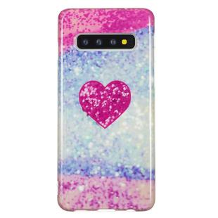 TPU Protective Case For Galaxy S10 Plus(Red Heart)