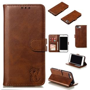 Leather Protective Case For iPhone 8 Plus & 7 Plus(Brown)