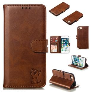 Leather Protective Case For iPhone SE 2020 & 8 & 7(Brown)