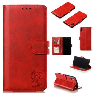 For iPhone XS Max Leather Protective Case(Red)