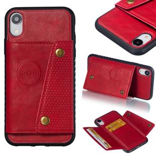For iPhone XR Leather Protective Case(Red)