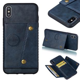 For iPhone XS Max Leather Protective Case(Blue)