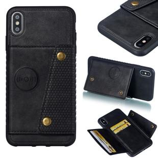 For iPhone XS Max Leather Protective Case(Black)
