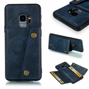 Leather Protective Case For Galaxy S9(Blue)