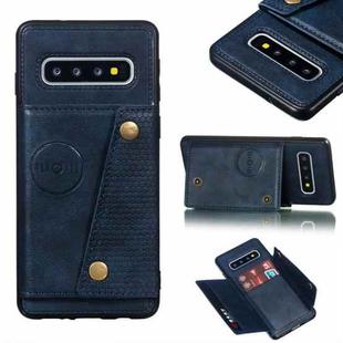 Leather Protective Case For Galaxy S10(Blue)