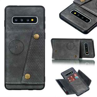 Leather Protective Case For Galaxy S10(Gray)
