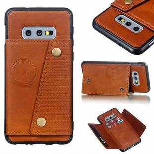 Leather Protective Case For Galaxy S10e(Brown)