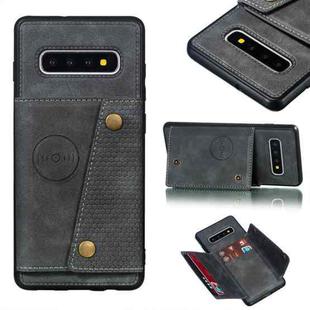 Leather Protective Case For Galaxy S10 Plus(Gray)