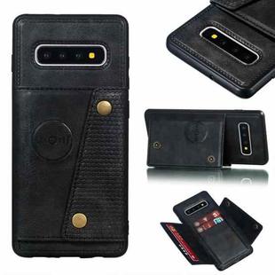 Leather Protective Case For Galaxy S10 Plus(Black)