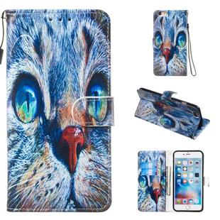 Leather Protective Case For iPhone 6 & 6s(Blue Cat)