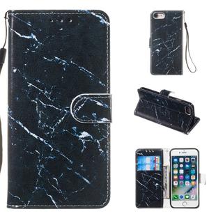 Leather Protective Case For iPhone SE 2020 & 8 & 7(Black Marble)