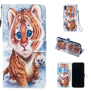 For iPhone XS Max Leather Protective Case(Tiger)